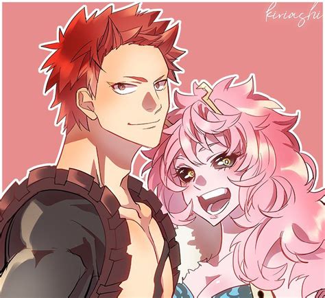 Pin On Mha Kirishima Eijirou Redriot X Ashido Mina Pinky