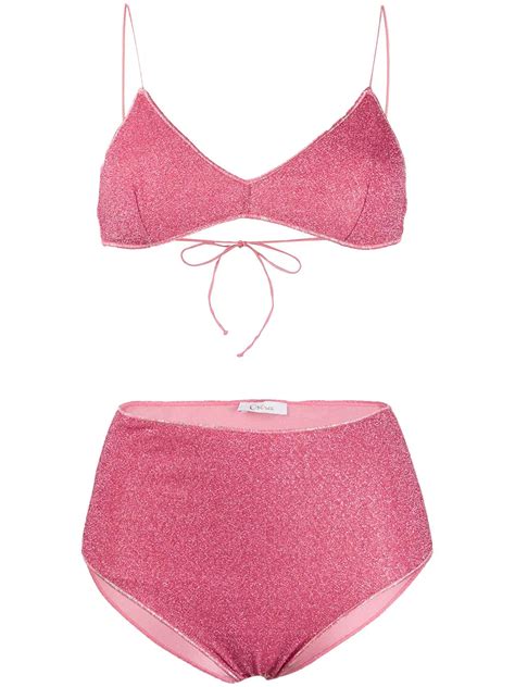 Oséree Lumière high rise Bikini Set Farfetch Bikinis Bikini set