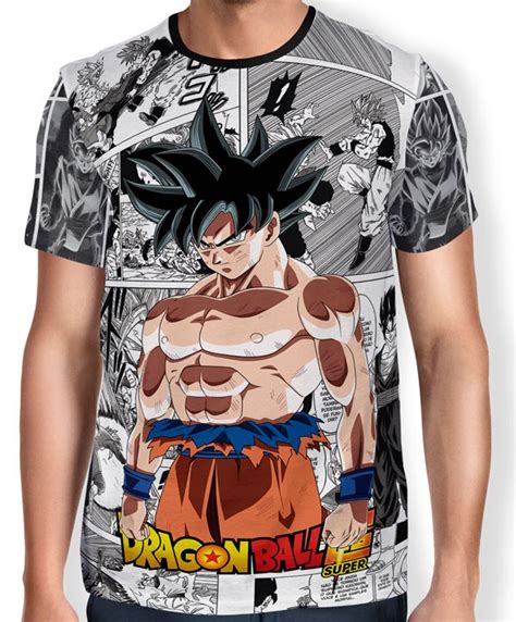 Camisa Mangá Limit Break Goku Instinto Superior Dragon Ball Super