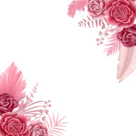 Watercolor Dried Flowers Png Picture Border With Watercolor Boho