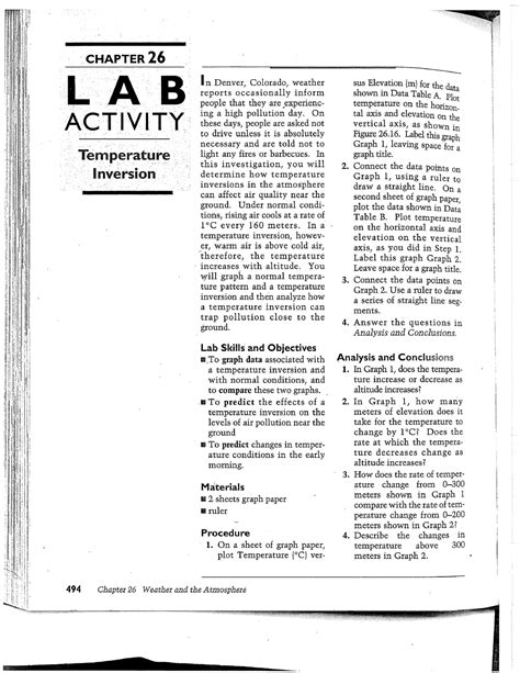 Thermal Inversion Graphing Activity - Studocu