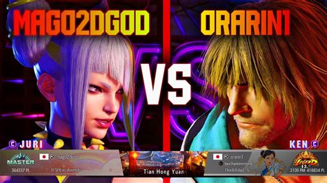 Sf Mago Dgod Juri Vs Orarin Ken High Level Gameplay Street