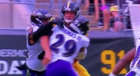 Steelers Qb Mason Rudolph Gets Knocked Out Cold After Receiving Brutal Helmet To Helmet Hit