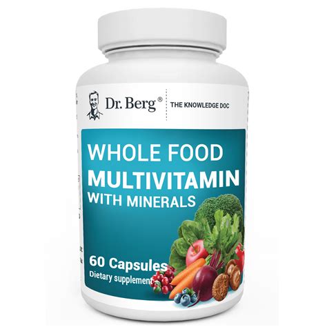 Dr Bergs Whole Food Multivitamin With Minerals 60 Capsules For Men And Women