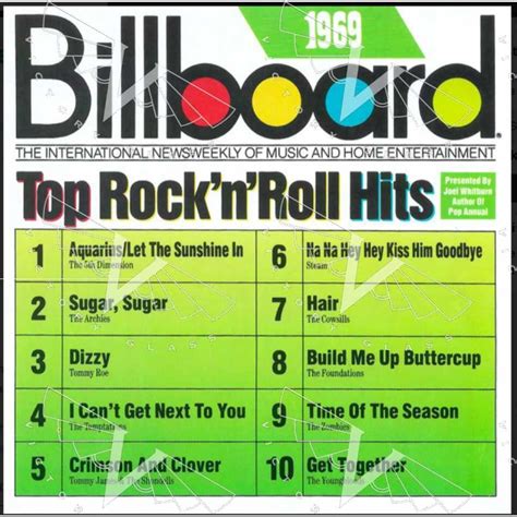 Billboard Top Rock N Roll Hits 1969 CD Victory Glass