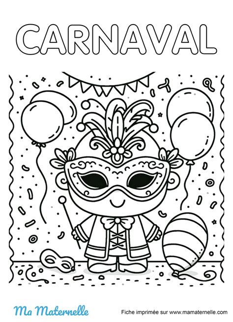 Coloriage Carnaval Ma Maternelle