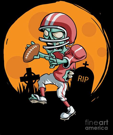 Zombie Football Digital Art by Carlos Ocon - Pixels