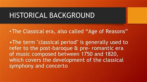 Music Of Classical Period 1750 1820