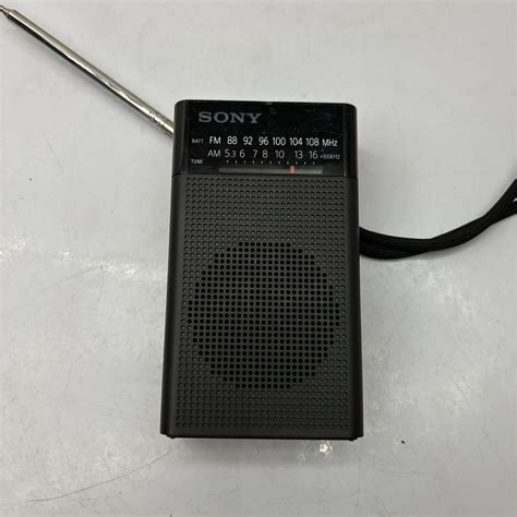 Sony Icfp26 Am Fm Portable Radio Black Retro Unit