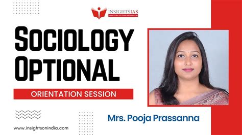 Orientation Session Insights Ias Sociology Optional Classes 2025 Mrs Pooja Prasanna