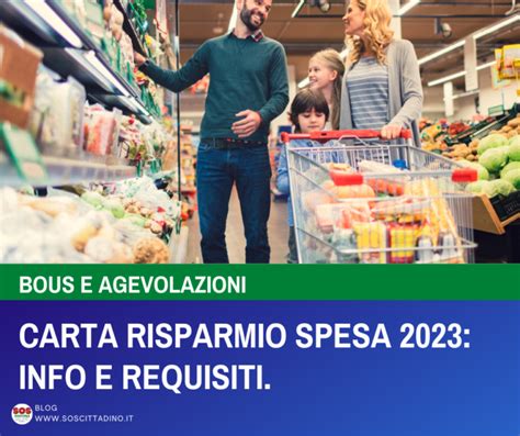 Carta Risparmio Spesa Info E Requisiti Soscittadino It