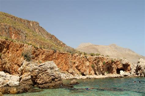 Parque Natural Riserva Dello Zingaro Sicily Italy Foto De Archivo