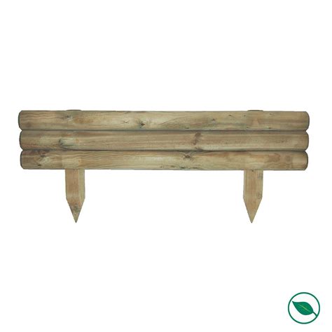 Bordure Fixe Horizontale Pin Trait Classe Iii Pour Jardin X