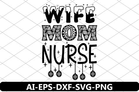 Wife Mom Nurse Graphic By Kdp Grandmaster · Creative Fabrica