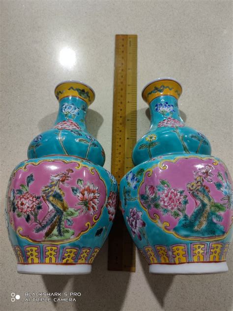 Peranakan Porcelain Vases Furniture And Home Living Home Decor Vases