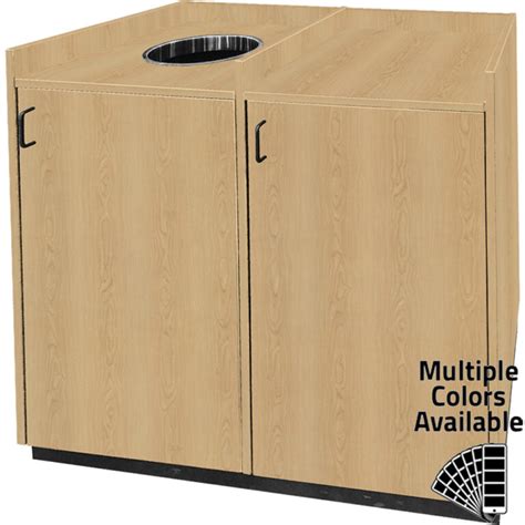 Waste Receptacle With Storage Bay Oakstreetmfg