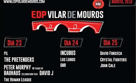 Edp Vilar De Mouros Apresenta Cartaz E Novas Confirma Es Glam Magazine