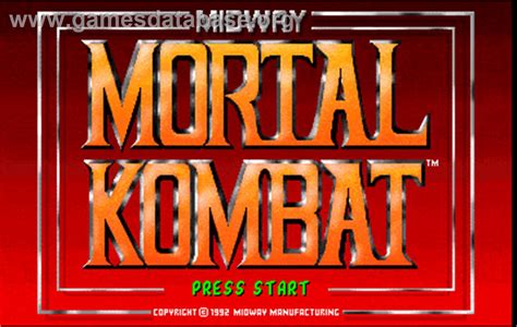 Mortal Kombat Arcade Artwork Title Screen