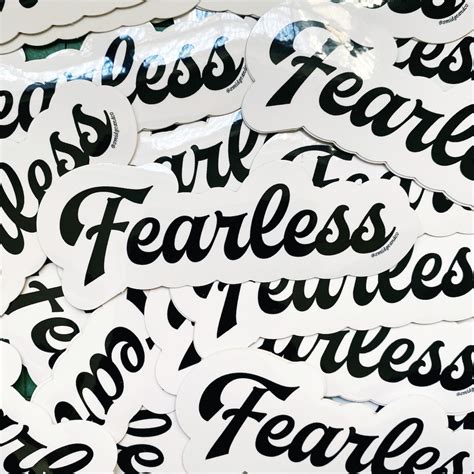 Fearless Sticker Decal 45 Vinyl Etsy