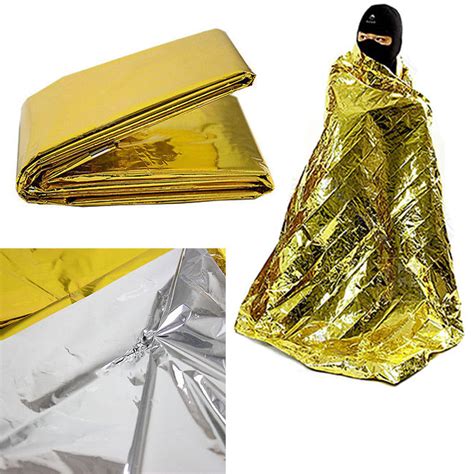 Outdoor Survival Emergency Rescue Warm Blanket Foldable Waterproof Heat Reflective Mylar Film