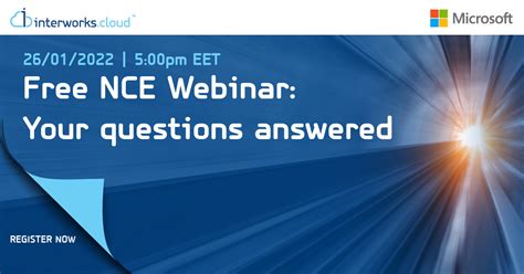 Free Webinar On Microsoft NCE