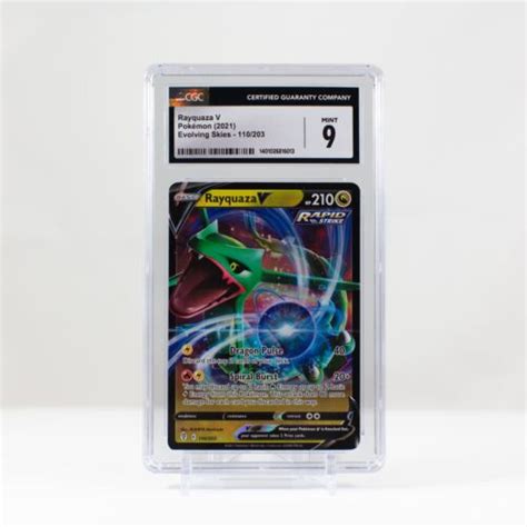 Pok Mon Rayquaza V Evolving Skies Cgc Psa Bgs Ebay