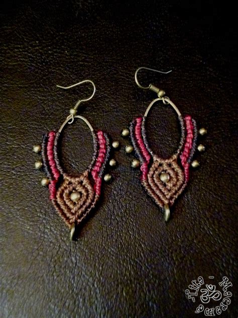 Ethnic Macrame Earrings Por Titamacrame En Etsy Types Of Earrings Bead