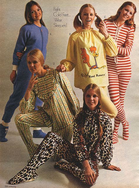 Footed Pajamas Vintage Pajamas Vintage Sportswear Retro Outfits