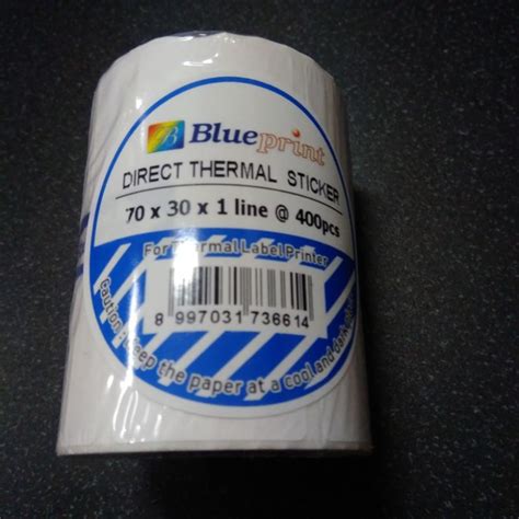 Jual Direct Thermal Barcode Sticker Label Blueprint X Mm X Line