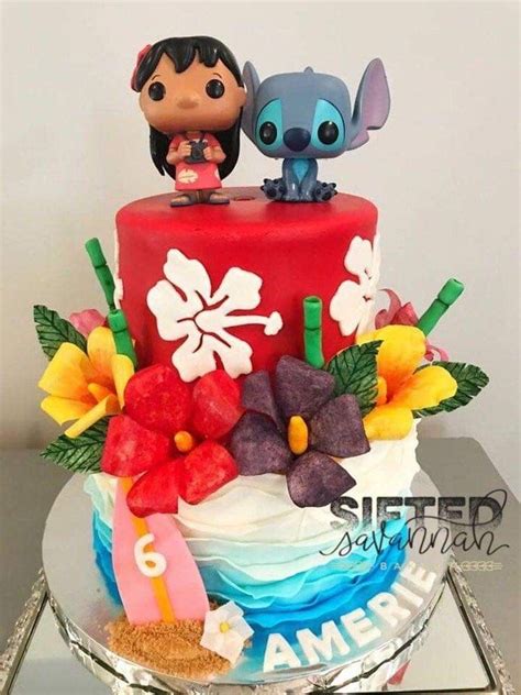 Pin By Mary On Bizcochos Lilo And Stitch Cake Disney Birthday Cakes Disney Cakes