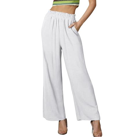 Kcodviy Womens Wide Leg Palazzo Pants High Waisted Lounge Pant Pleated