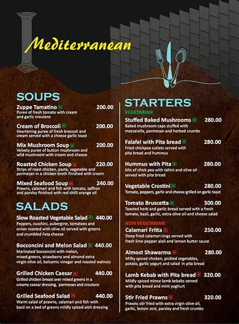 Menu Of Pillar Peelamedu Coimbatore