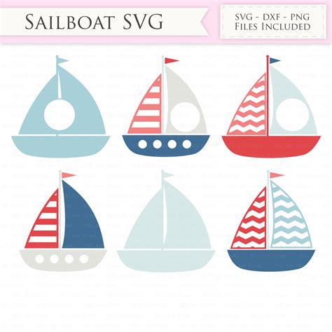 Nautical Svg Files Sailing Boat Svg Cut Files For Cricut And