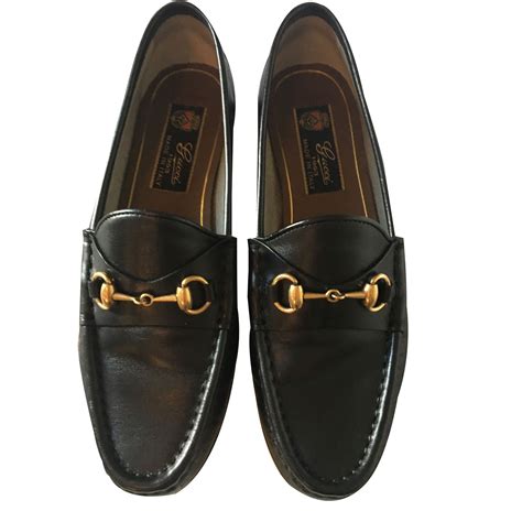 Gucci Mocassins Black Leather Ref 27197 Joli Closet