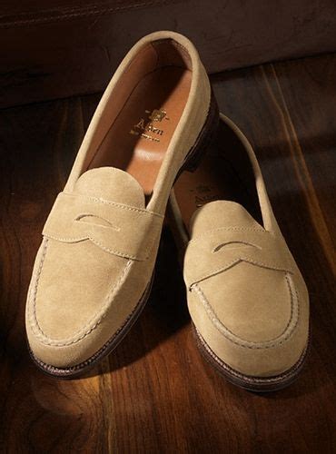 The Alden Penny Loafer In Tan Suede Vintage Suede Vintage Men Penny