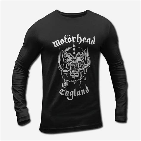 Motörhead Band Long Sleeve T Shirt Motörhead England T Shirt à manches