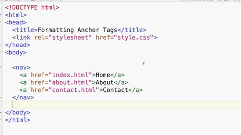 Web Design Basics Formatting Anchor Tags With HTML And CSS YouTube