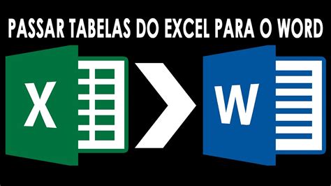 Como Passar Tabelas Do Excel Para O Word Hy Tutoriais Youtube