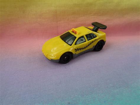 Vintage 1994 McDonald S Hot Wheels Mattel Plastic Yellow Black Taxi Fast Food