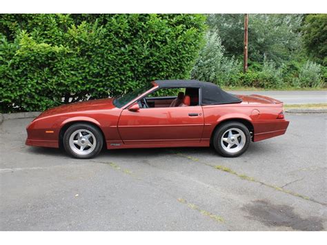 For Sale At Auction 1989 Chevrolet Camaro Rsss For Sale In Tacoma Wa