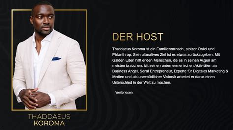 Thaddaeus Koroma Deutschlands Vorzeige Celebrity Und High Performance