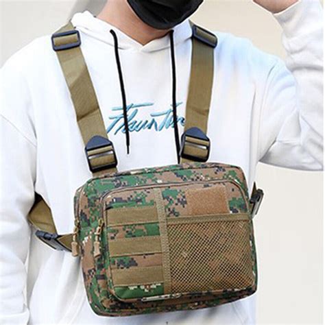 Men Chest Rig Bag Tactics Outdoor Vest Chest Bag Casual For Travel