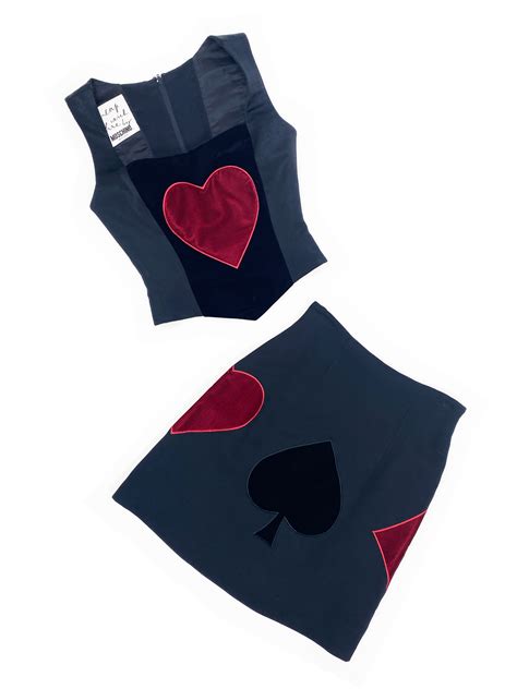 Moschino 90s Playing Card Corset And Skirt Set — James Veloria