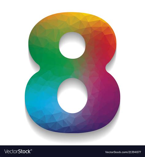 Number 8 Sign Design Template Element Royalty Free Vector