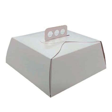 Caja Para Torta Blanca Lisa 34x34x15 Fábrica De Cajas de Cartón