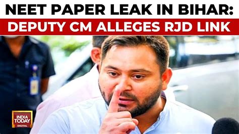 Bihar Deputy Chief Minister Claims Tejashwi Aide Linked To Neet Paper Leak Youtube