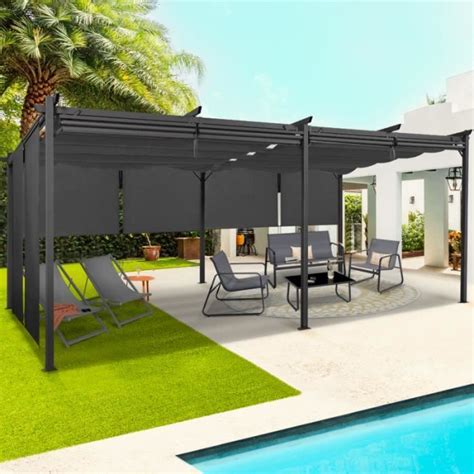 Idmarket Pergola Dition Sp Ciale Toit R Tractable X M Et Stores