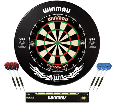 Winmau Diamond Plus Dartboard And Extreme Surround Set With Darts And