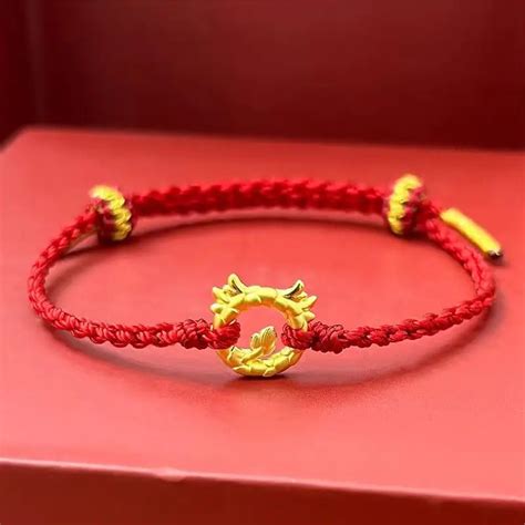 Pulsera De Cuerda Roja De La Suerte Con Colgante Del Zodiaco Dorado Del