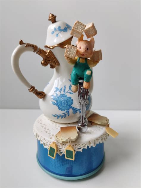 Enesco Wind Up Music Box Teapot Mice Tea For Two Musical Etsy Italia